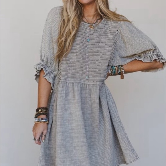 Easel Women's Dress in Mineral Wash Ash color - Picture 8 of 8